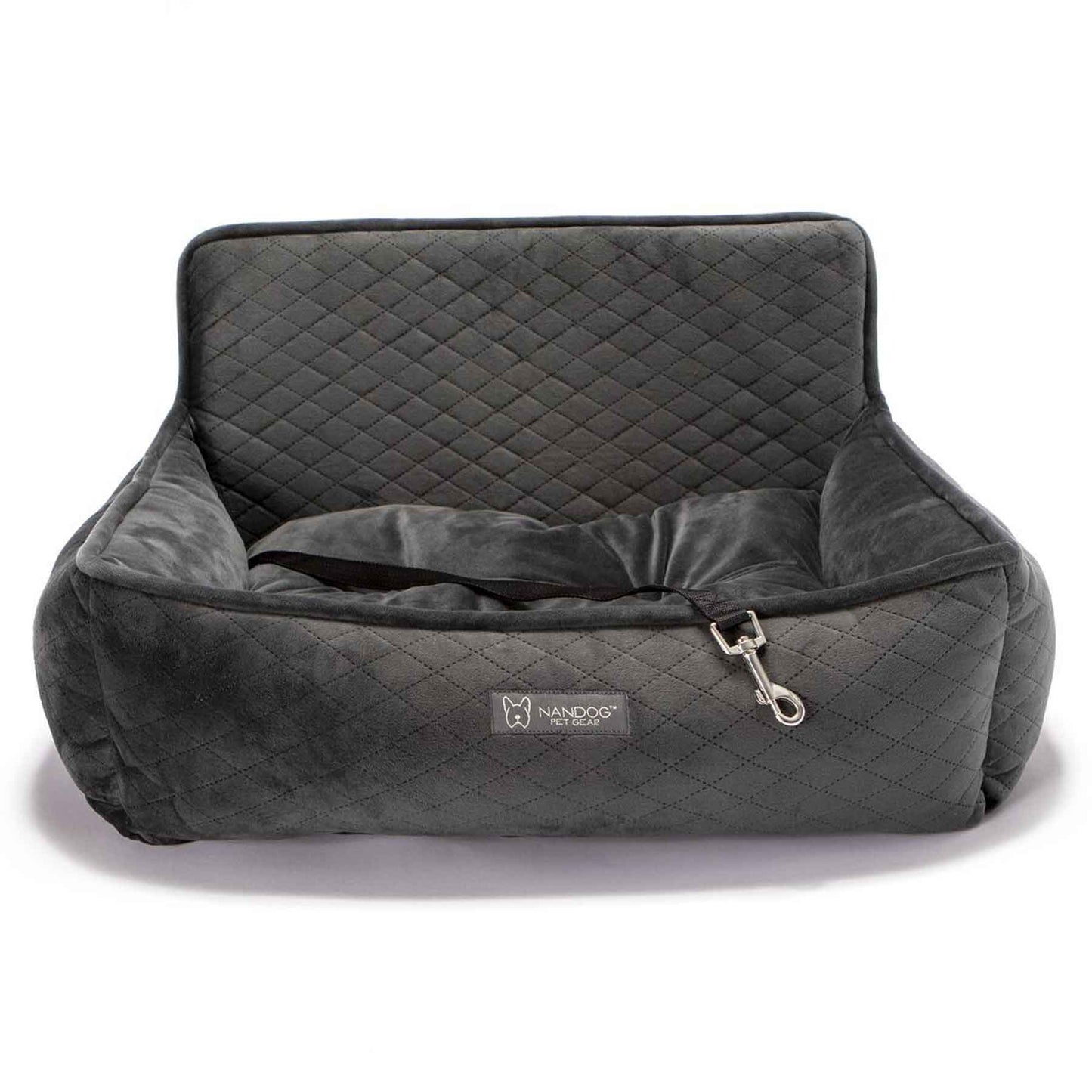 NANDOG 奶狗 寵物用汽車安全座椅 PLUSH DARK GREY