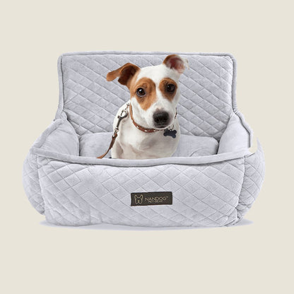 NANDOG 奶狗 寵物用汽車安全座椅 PLUSH LIGHT GREY