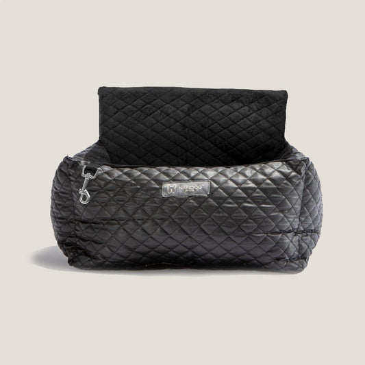 NANDOG 奶狗 寵物用汽車安全座椅 VEGAN LEATHER BLACK ( S )