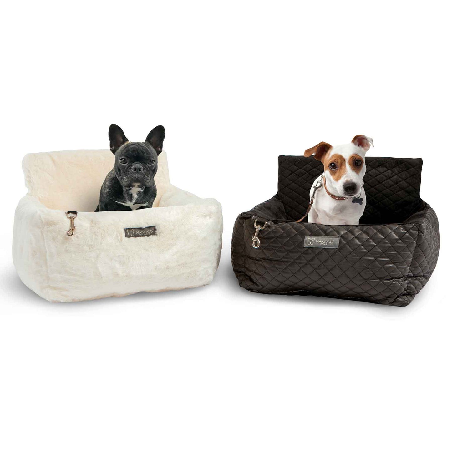 NANDOG 奶狗 寵物用汽車安全座椅 VEGAN LEATHER BLACK ( S )