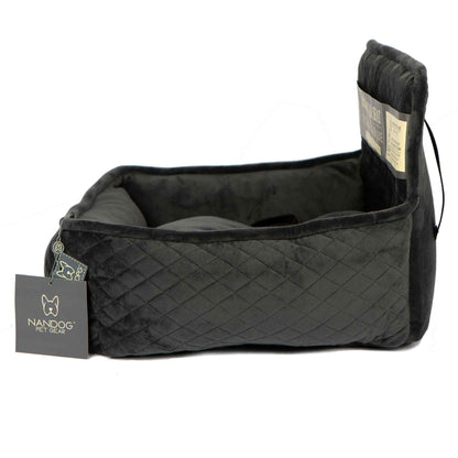 NANDOG 奶狗 寵物用汽車安全座椅 PLUSH DARK GREY