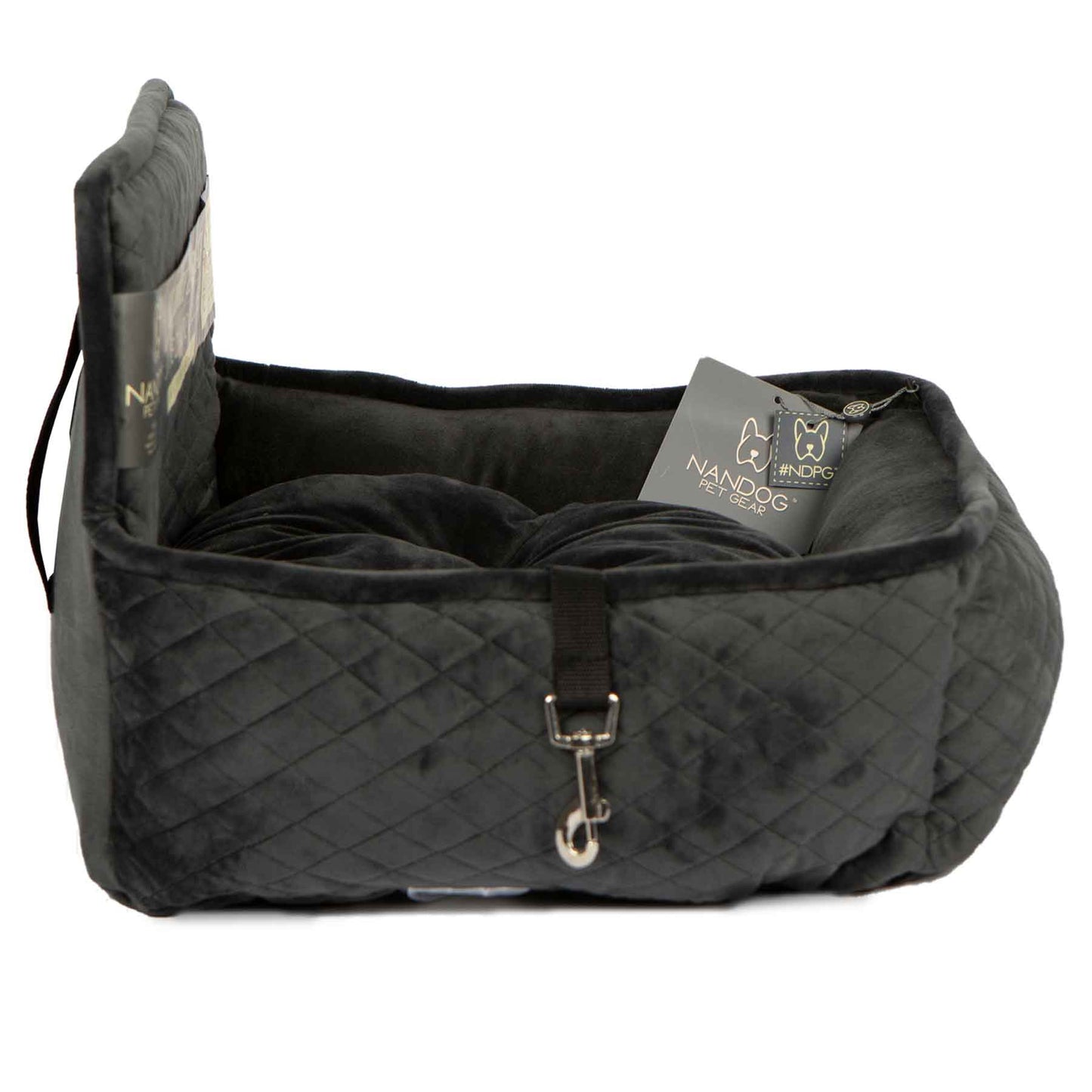 NANDOG 奶狗 寵物用汽車安全座椅 PLUSH DARK GREY
