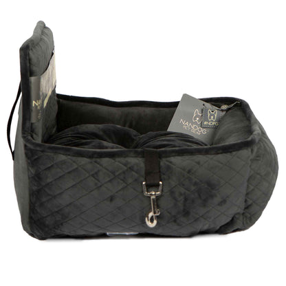 NANDOG 奶狗 寵物用汽車安全座椅 PLUSH DARK GREY