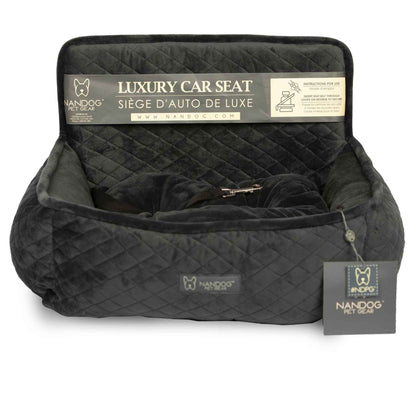 NANDOG 奶狗 寵物用汽車安全座椅 PLUSH DARK GREY