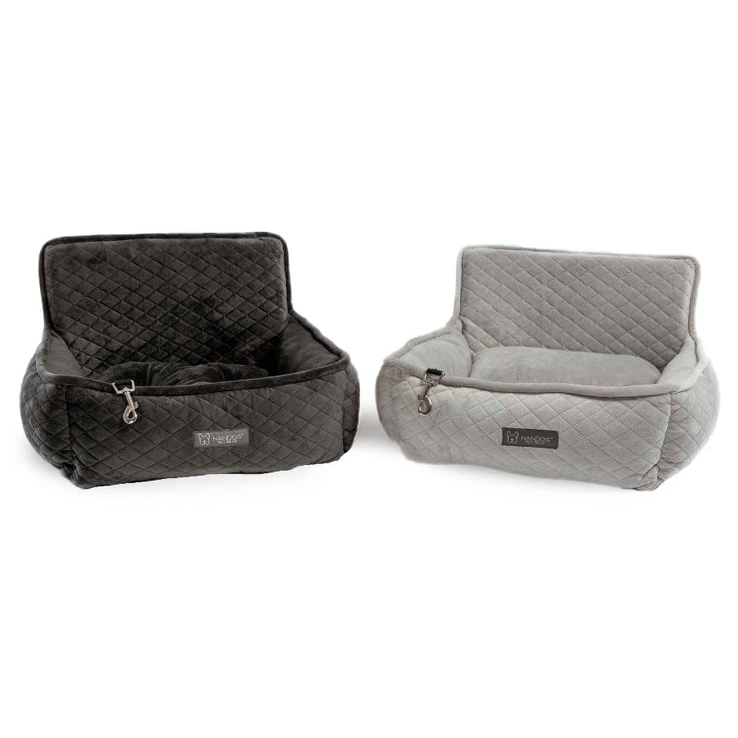 NANDOG 奶狗 寵物用汽車安全座椅 PLUSH LIGHT GREY