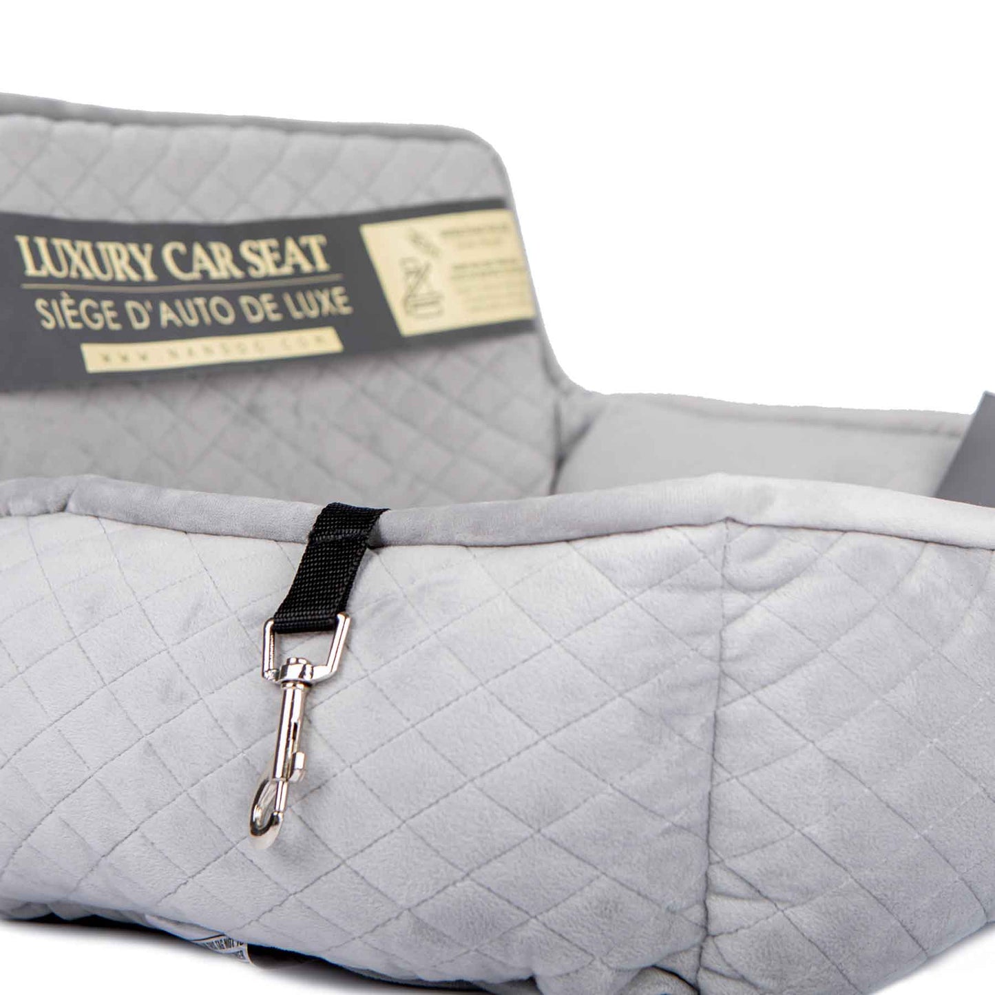 NANDOG 奶狗 寵物用汽車安全座椅 PLUSH LIGHT GREY