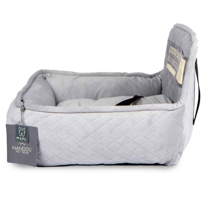 NANDOG 奶狗 寵物用汽車安全座椅 PLUSH LIGHT GREY