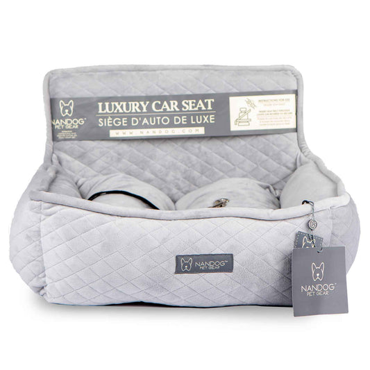 NANDOG 奶狗 寵物用汽車安全座椅 PLUSH LIGHT GREY